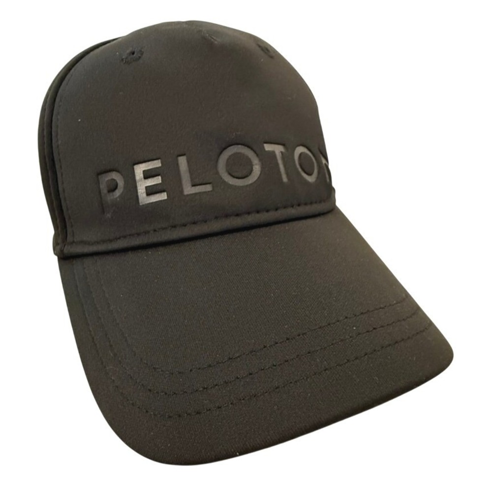 Peloton Polyester Spandex Black Baseball Cap Hat One Size with Adjustable Strap